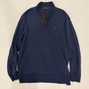 Polo Ralph Lauren Quarter Zip - Blue - Size Large